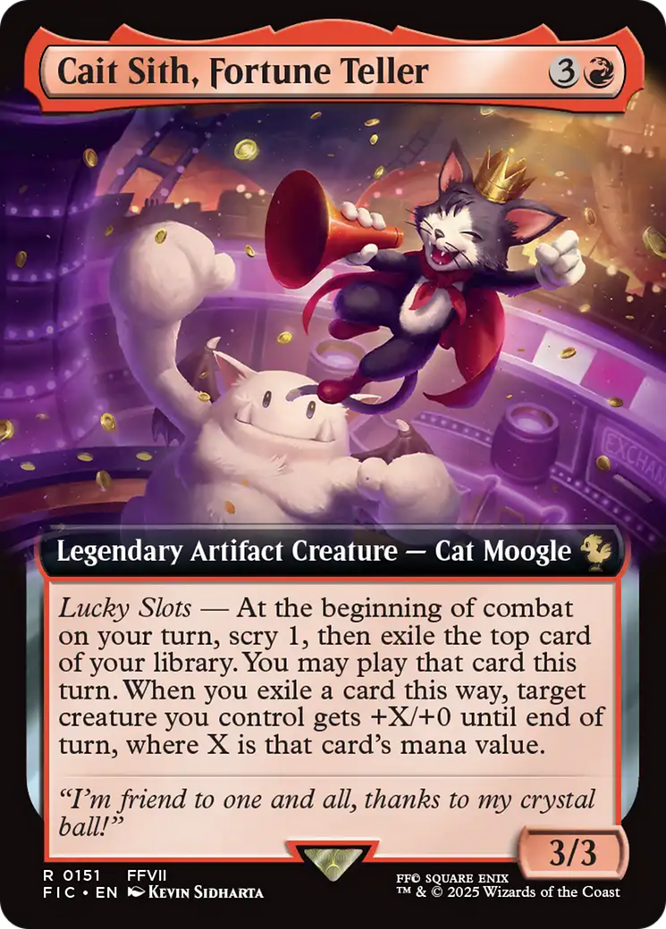 Magic: The Gathering - Cait Sith, Fortune Teller Foil - Final Fantasy Commander
