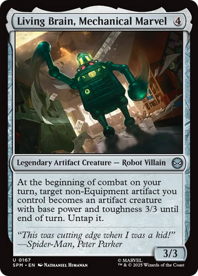 Magic: The Gathering - Living Brain, Mechanical Marvel Foil - Marvel's Spider-Man