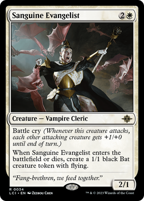 Magic: The Gathering - Sanguine Evangelist Foil - The Lost Caverns of Ixalan