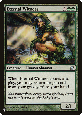 Magic: The Gathering - Eternal Witness - The List