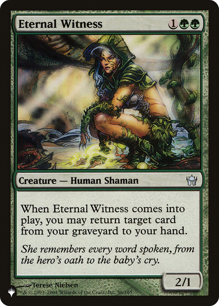 Magic: The Gathering - Eternal Witness - The List