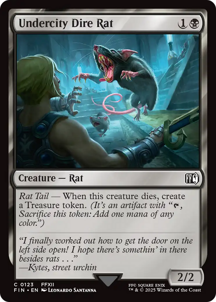 Magic: The Gathering - Undercity Dire Rat Foil - Final Fantasy