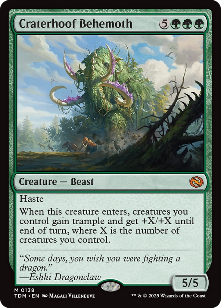 Magic: The Gathering - Craterhoof Behemoth Foil - Tarkir: Dragonstorm