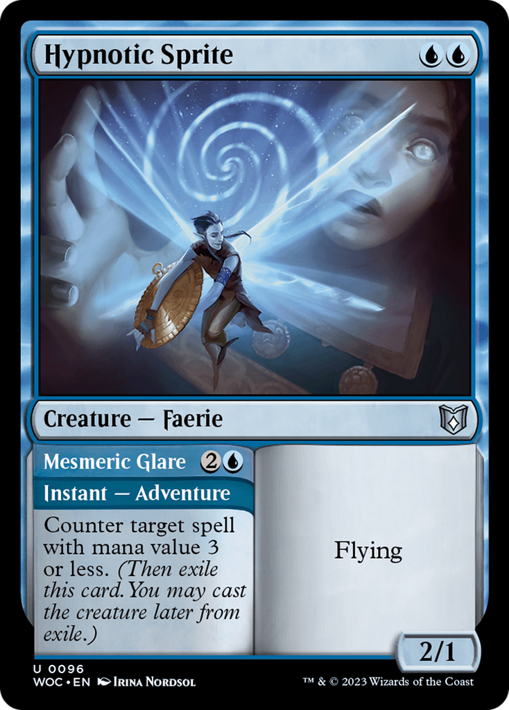 Magic: The Gathering - Hypnotic Sprite // Mesmeric Glare - Wilds of Eldraine Commander