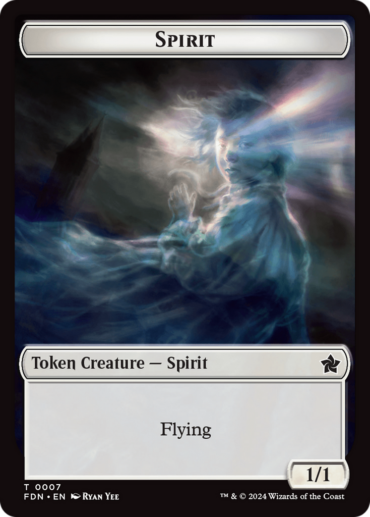 Magic: The Gathering - Spirit Token - Foundations Tokens