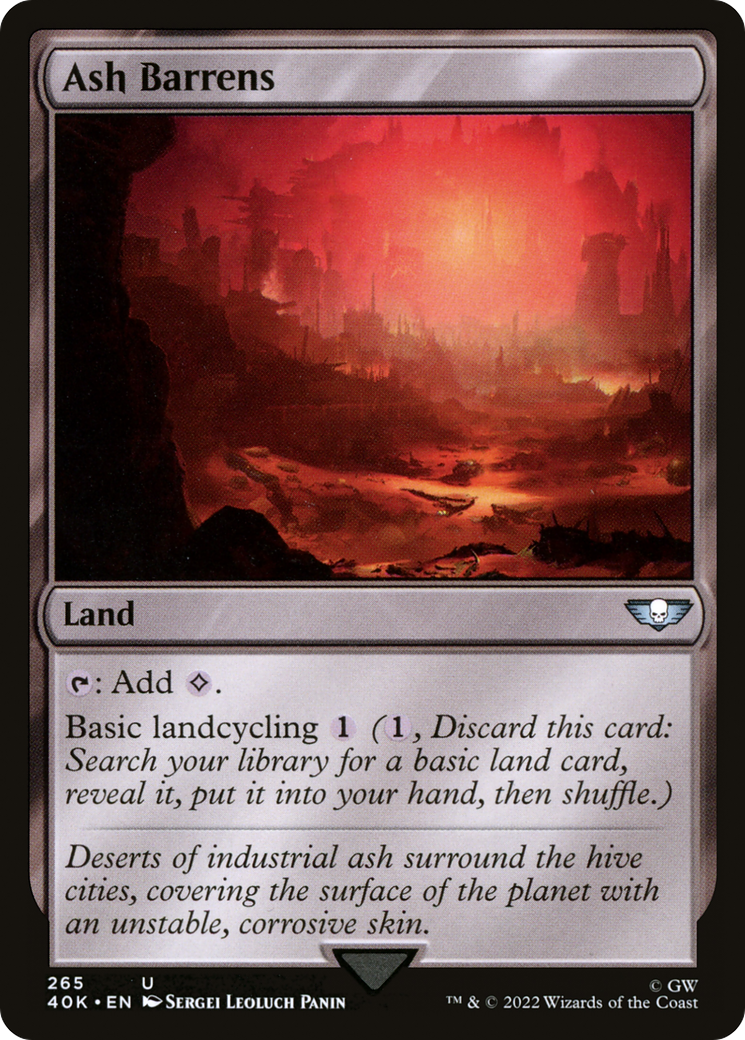 Magic: The Gathering - Ash Barrens - Warhammer 40000 Commander
