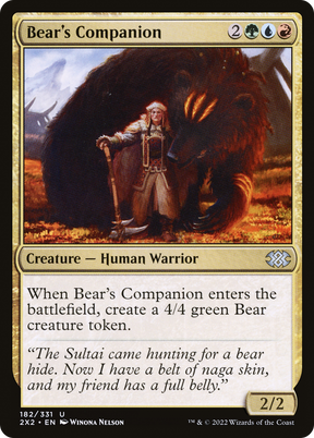 Magic: The Gathering - Bear's Companion Foil - Double Masters 2022