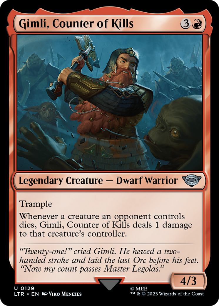 Magic: The Gathering - Gimli, Counter of Kills Foil - The Lord of the Rings: Tales of Middle-earth