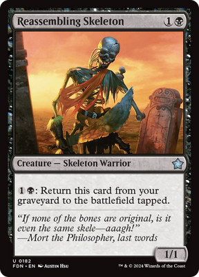 Magic: The Gathering - Reassembling Skeleton Foil - Foundations