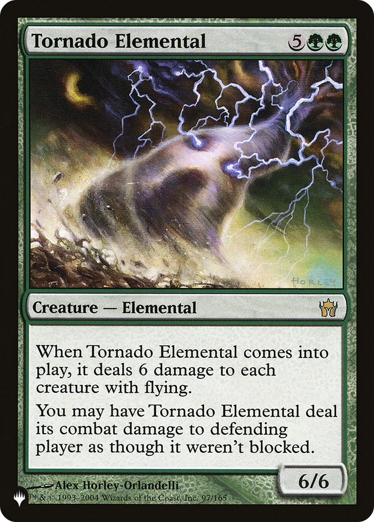 Magic: The Gathering - Tornado Elemental - The List