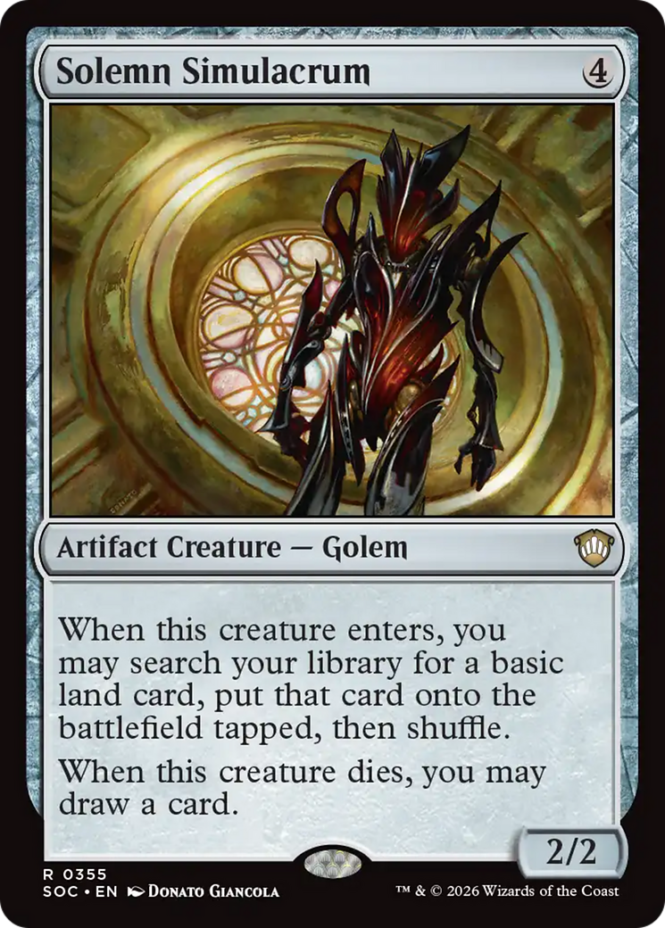 Magic: The Gathering - Solemn Simulacrum - Secrets of Strixhaven Commander