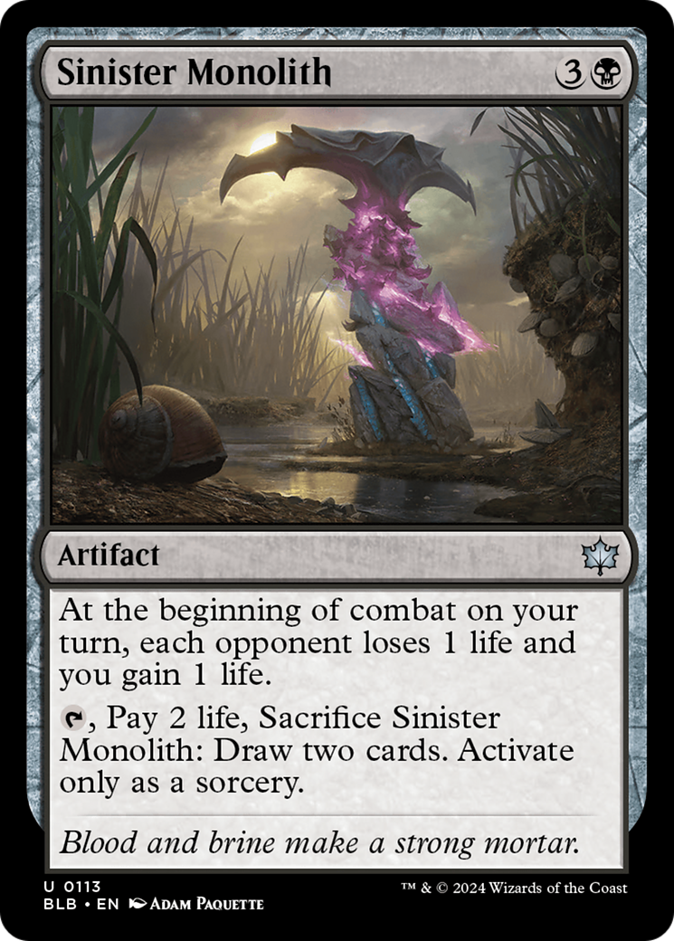Magic: The Gathering - Sinister Monolith Foil - Bloomburrow