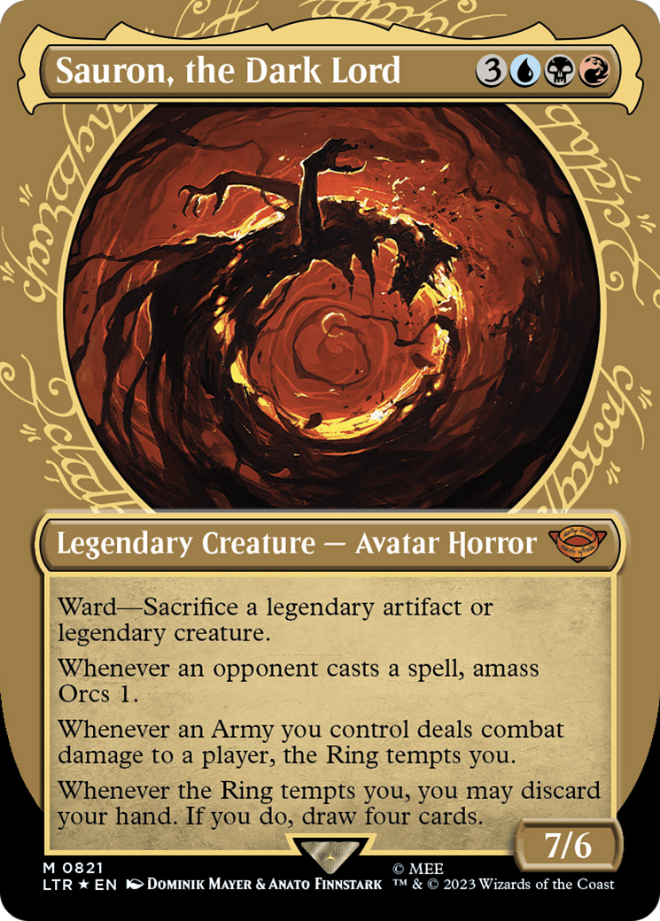 Magic: The Gathering - Sauron, the Dark Lord Foil - The Lord of the Rings: Tales of Middle-earth