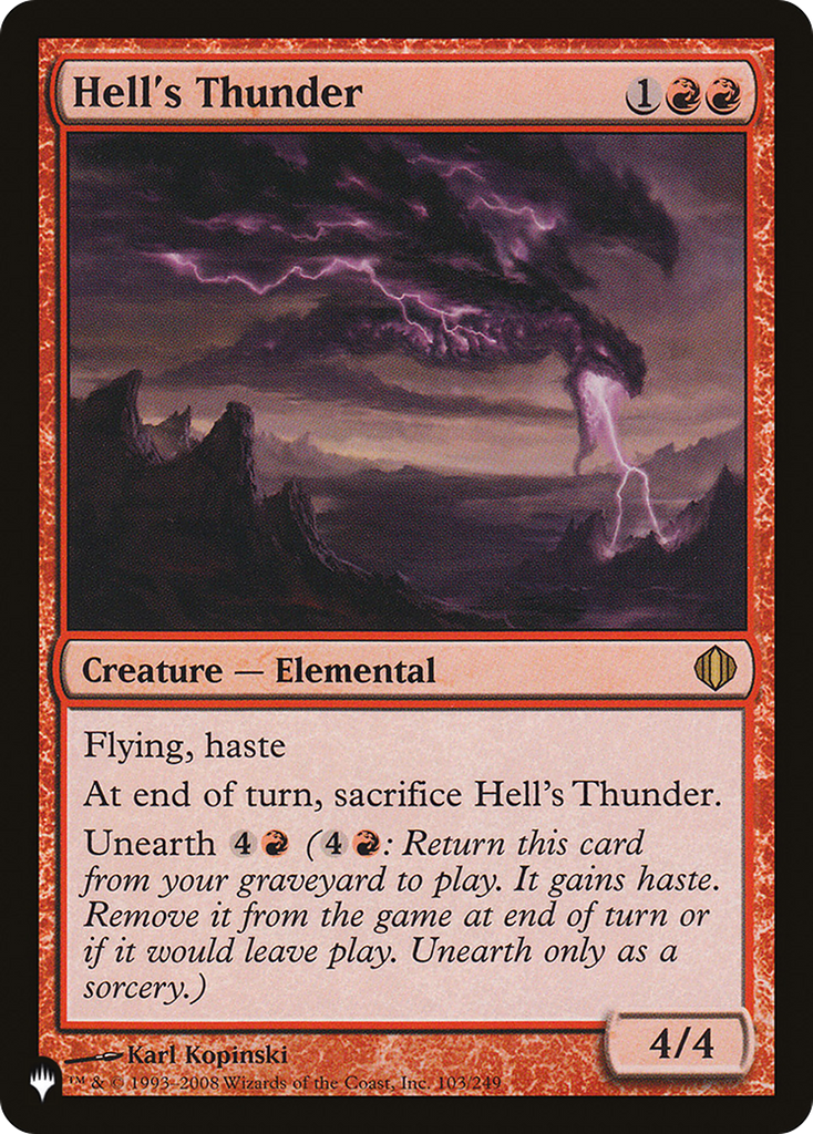 Magic: The Gathering - Hell's Thunder - The List