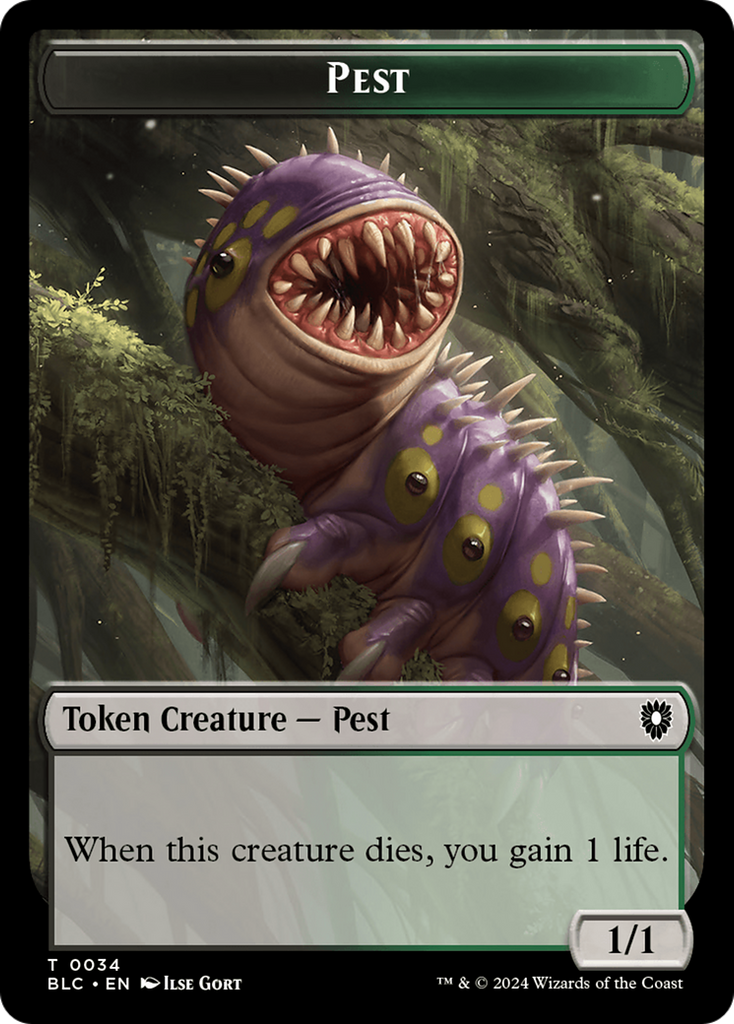 Magic: The Gathering - Pest Token - Bloomburrow Commander Tokens