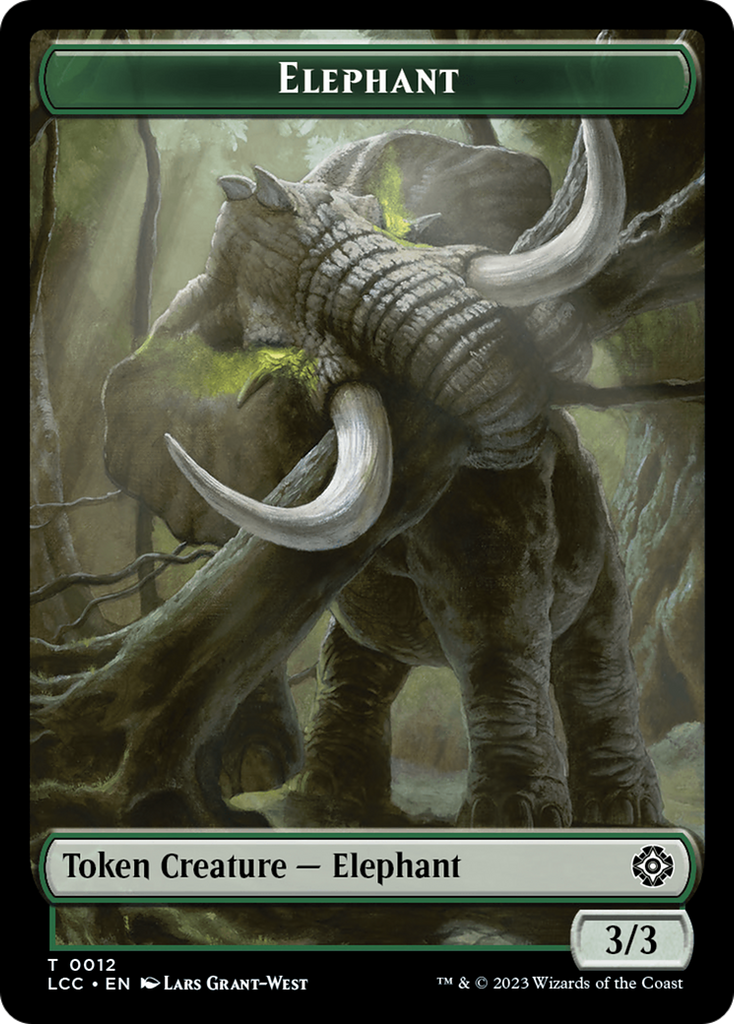Magic: The Gathering - Elephant Token - The Lost Caverns of Ixalan Commander Tokens