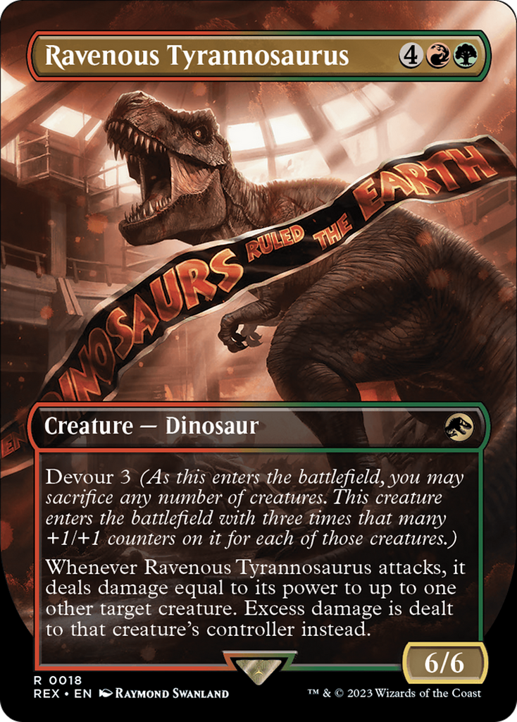 Magic: The Gathering - Ravenous Tyrannosaurus Foil - Jurassic World Collection