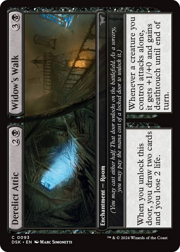 Magic: The Gathering - Derelict Attic // Widow's Walk - Duskmourn: House of Horror