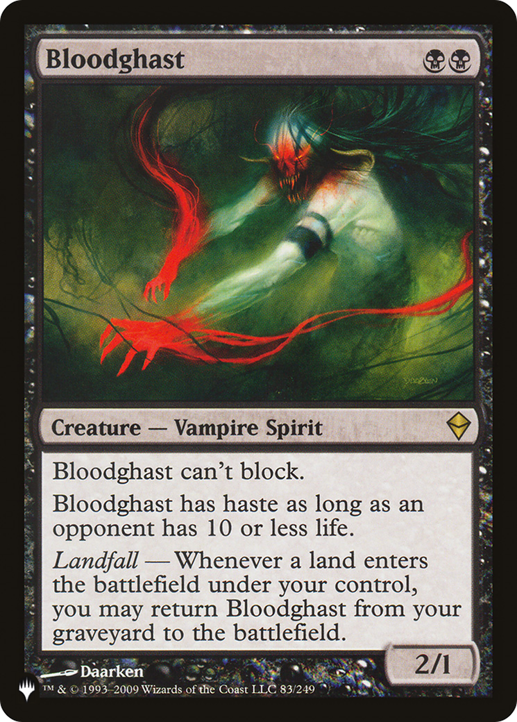 Magic: The Gathering - Bloodghast - The List
