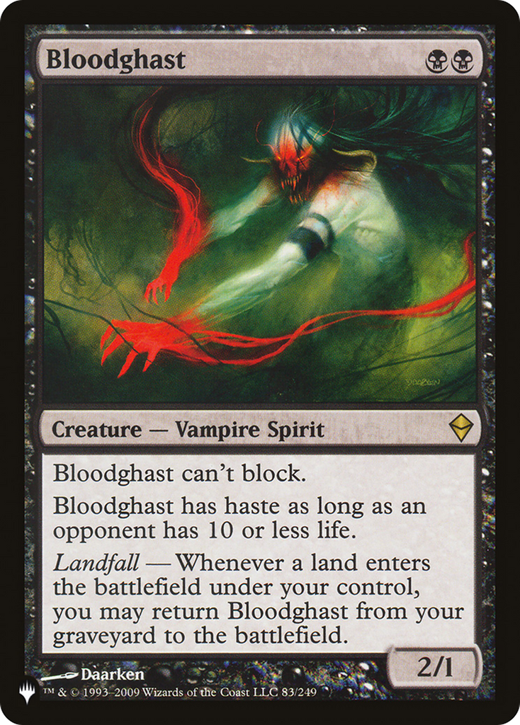 Magic: The Gathering - Bloodghast - The List