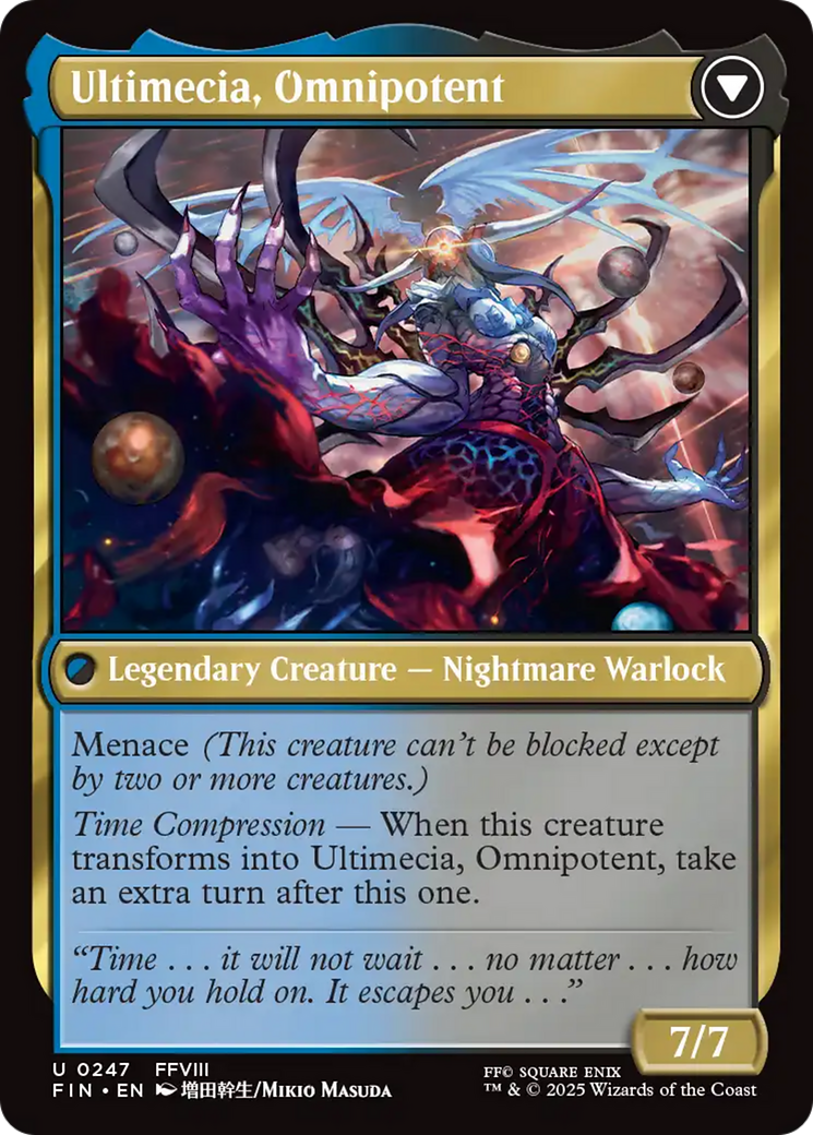 Magic: The Gathering - Ultimecia, Time Sorceress // Ultimecia, Omnipotent Foil - Final Fantasy