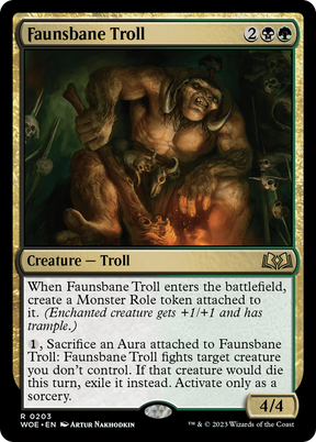 Magic: The Gathering - Faunsbane Troll Foil - Wilds of Eldraine