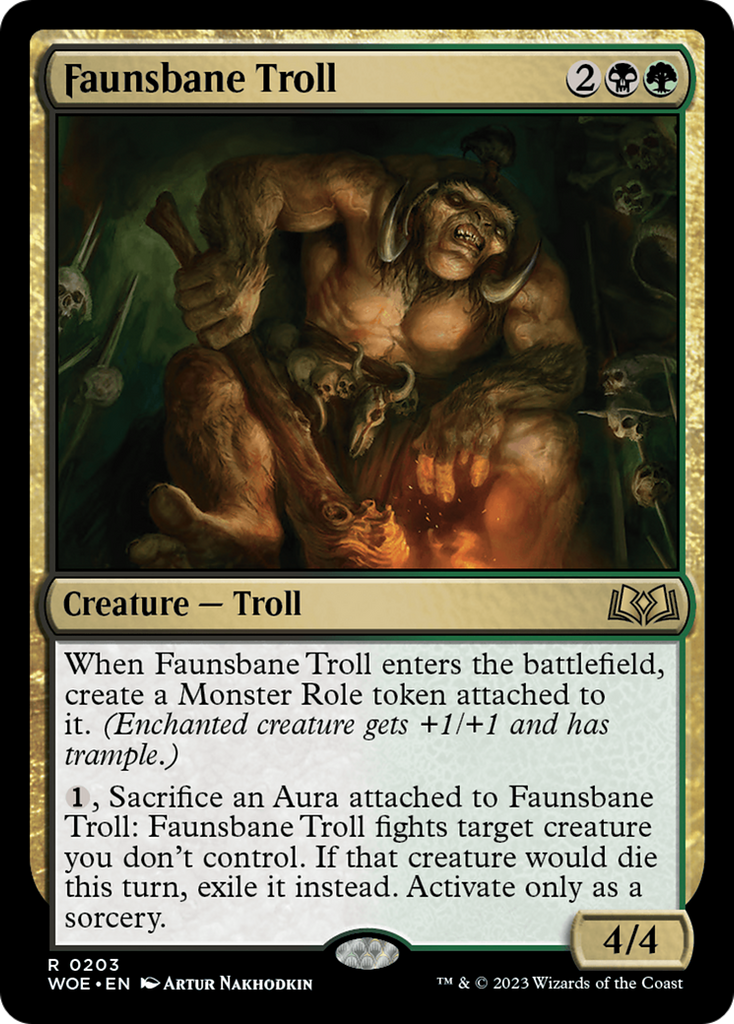 Magic: The Gathering - Faunsbane Troll Foil - Wilds of Eldraine