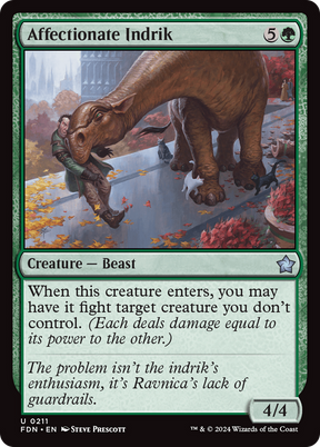 Magic: The Gathering - Affectionate Indrik Foil - Foundations