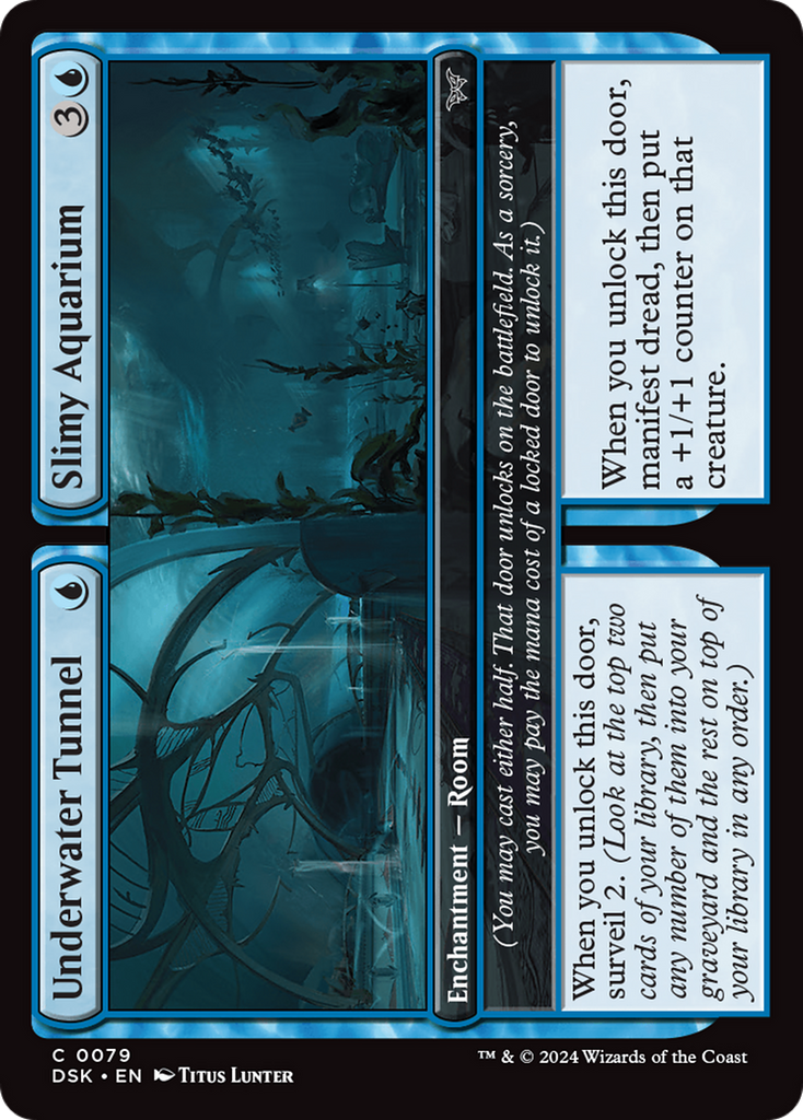 Magic: The Gathering - Underwater Tunnel // Slimy Aquarium - Duskmourn: House of Horror