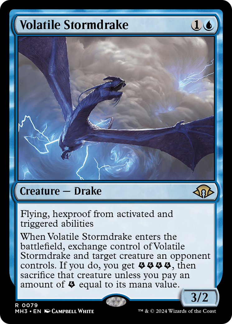 Magic: The Gathering - Volatile Stormdrake Foil - Modern Horizons 3