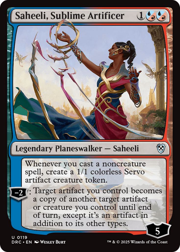 Magic: The Gathering - Saheeli, Sublime Artificer - Aetherdrift Commander