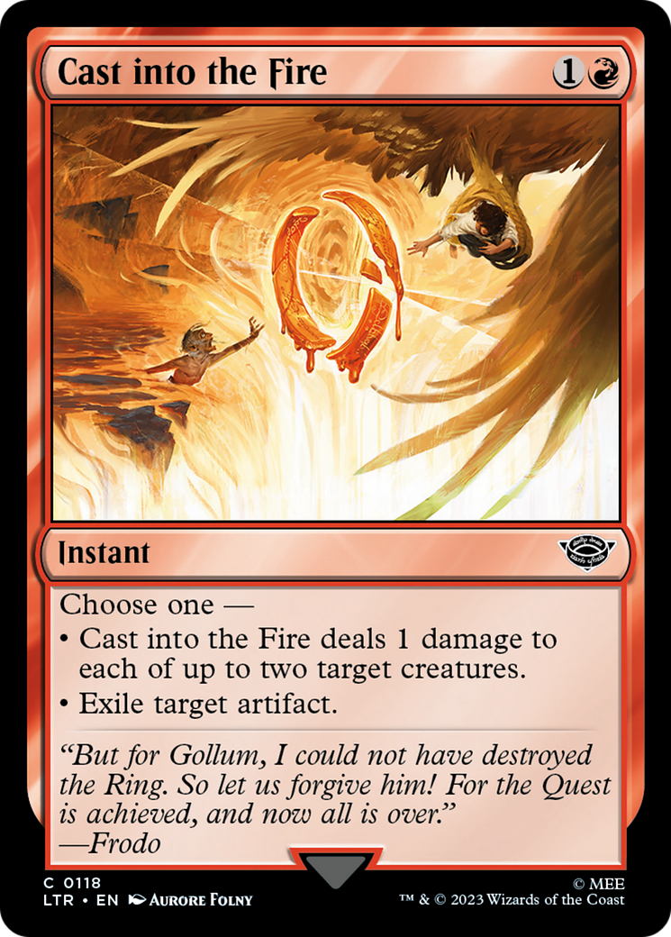 Magic: The Gathering - Cast into the Fire Foil - The Lord of the Rings: Tales of Middle-earth