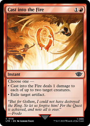 Magic: The Gathering - Cast into the Fire Foil - The Lord of the Rings: Tales of Middle-earth