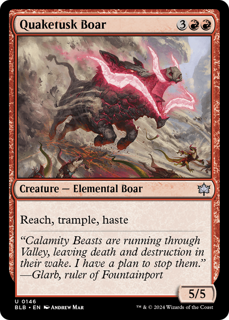 Magic: The Gathering - Quaketusk Boar Foil - Bloomburrow