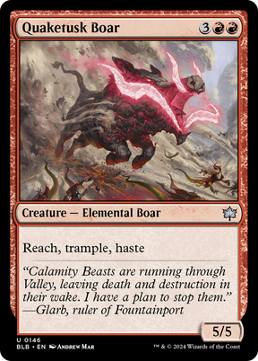 Magic: The Gathering - Quaketusk Boar Foil - Bloomburrow