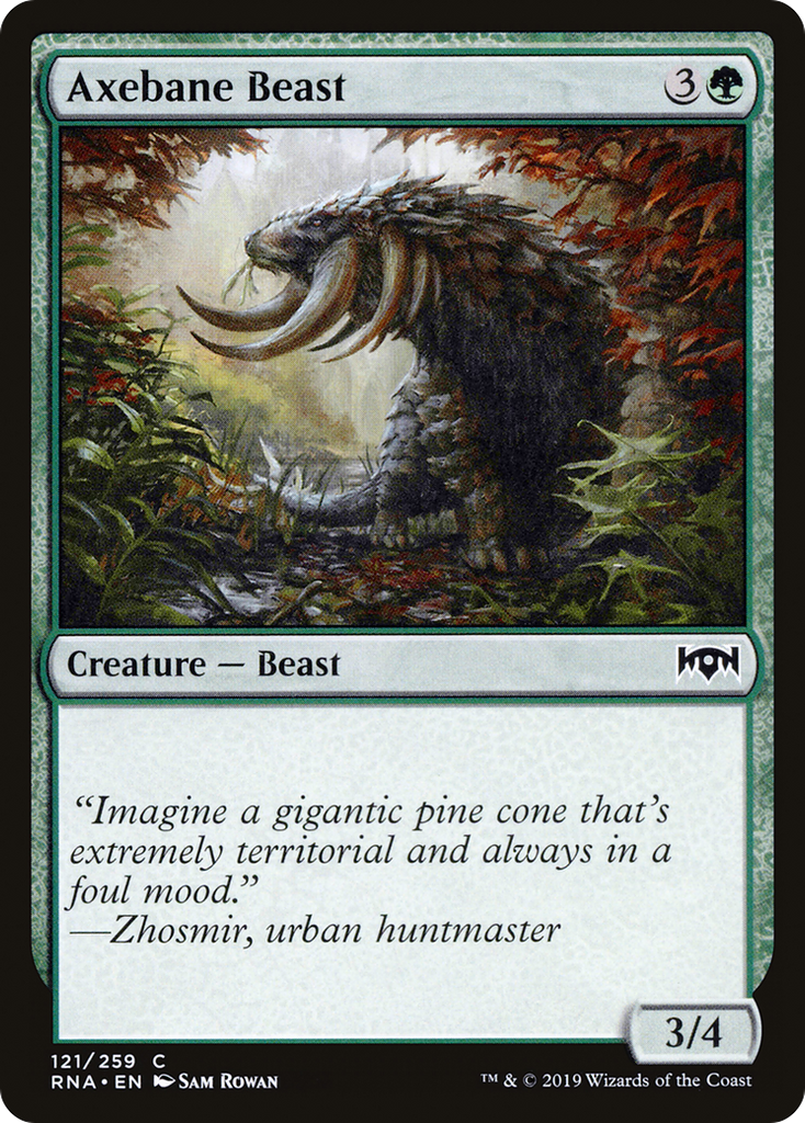 Magic: The Gathering - Axebane Beast Foil - Ravnica Allegiance