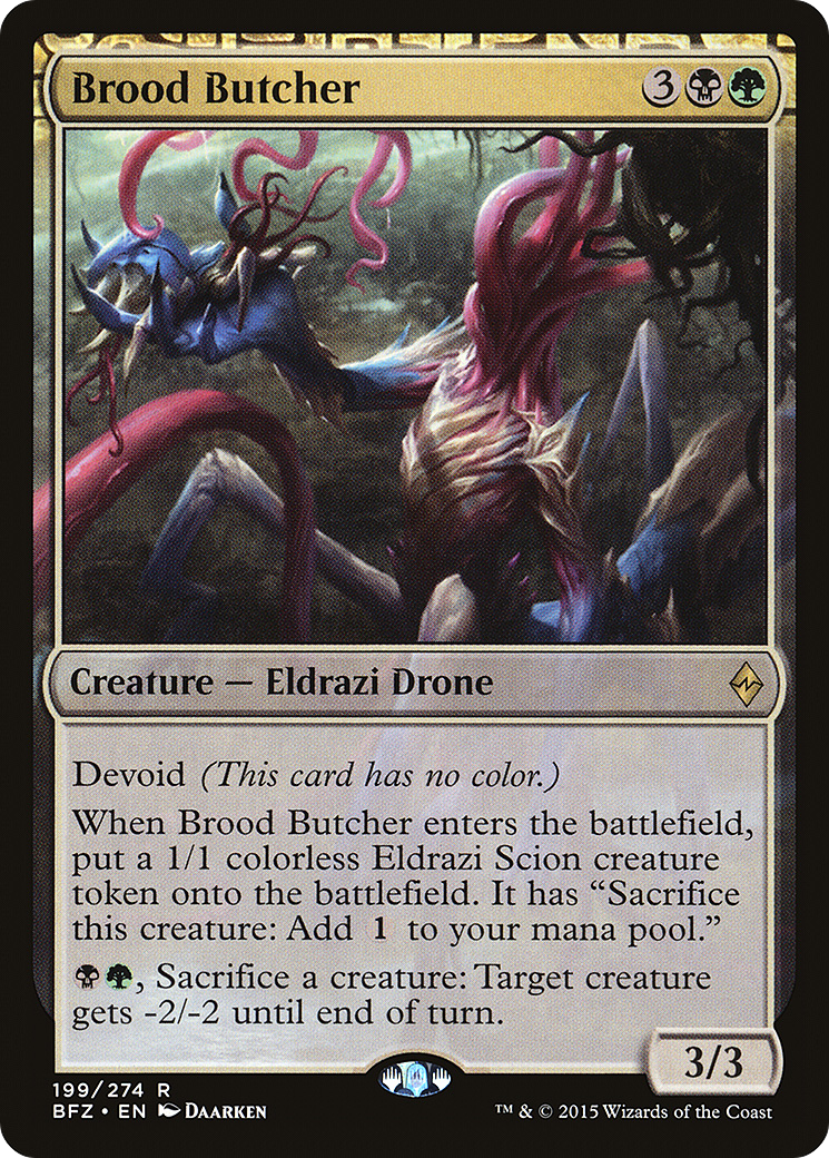 Magic: The Gathering - Brood Butcher Foil - Battle for Zendikar