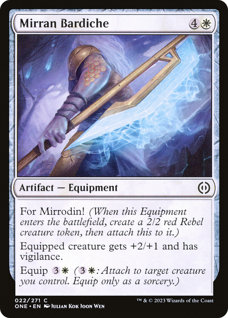 Magic: The Gathering - Mirran Bardiche Foil - Phyrexia: All Will Be One