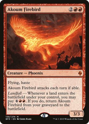 Magic: The Gathering - Akoum Firebird Foil - Battle for Zendikar
