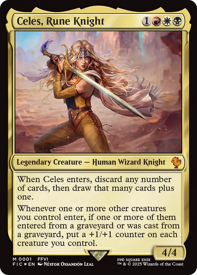 Magic: The Gathering - Celes, Rune Knight Foil - Final Fantasy Commander