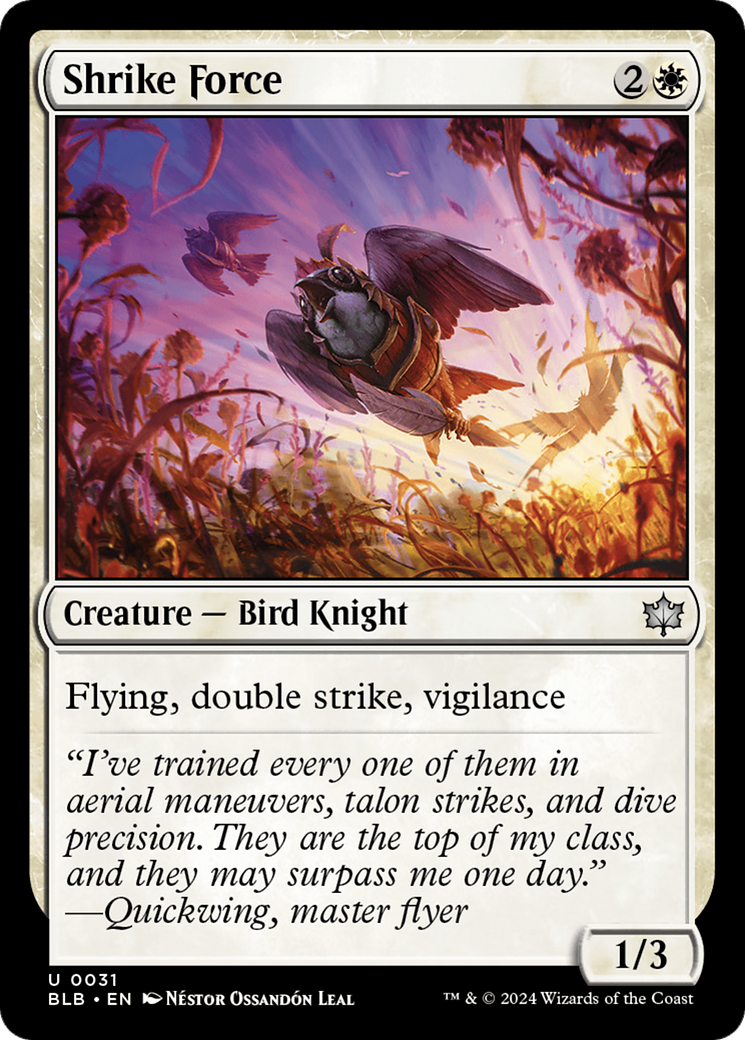 Magic: The Gathering - Shrike Force Foil - Bloomburrow