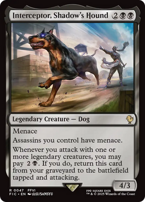 Magic: The Gathering - Interceptor, Shadow's Hound - Final Fantasy Commander