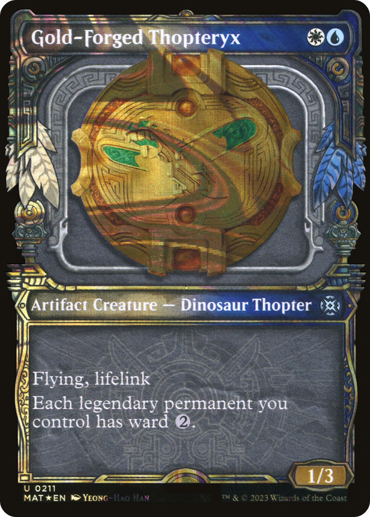 Magic: The Gathering - Gold-Forged Thopteryx Foil - March of the Machine: The Aftermath
