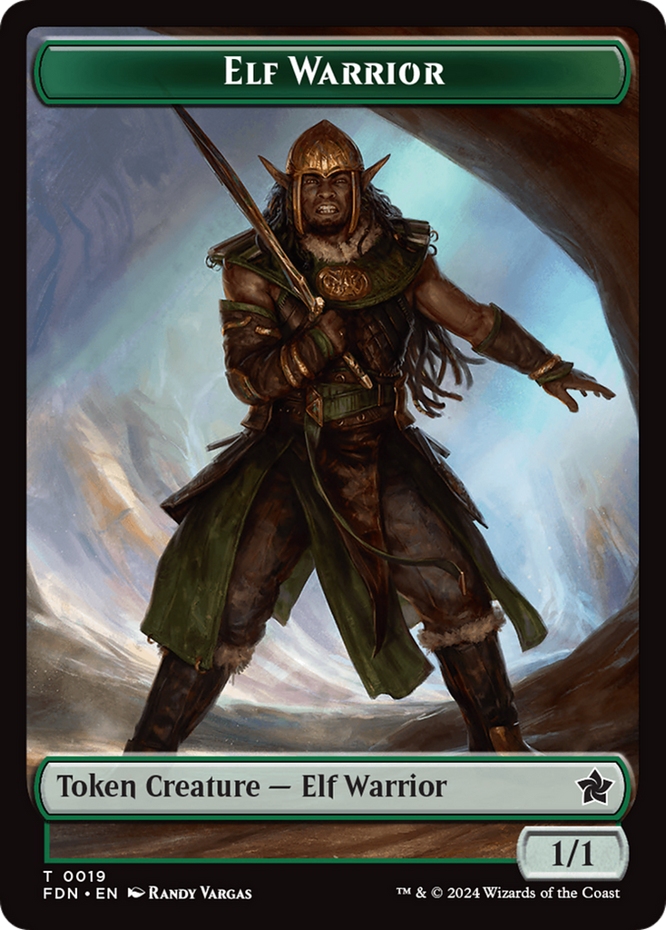 Magic: The Gathering - Elf Warrior Token - Foundations Tokens