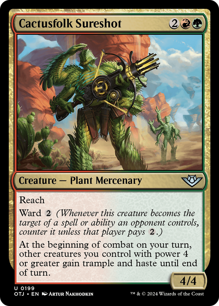 Magic: The Gathering - Cactusfolk Sureshot Foil - Outlaws of Thunder Junction