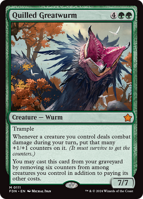 Magic: The Gathering - Quilled Greatwurm Foil - Foundations