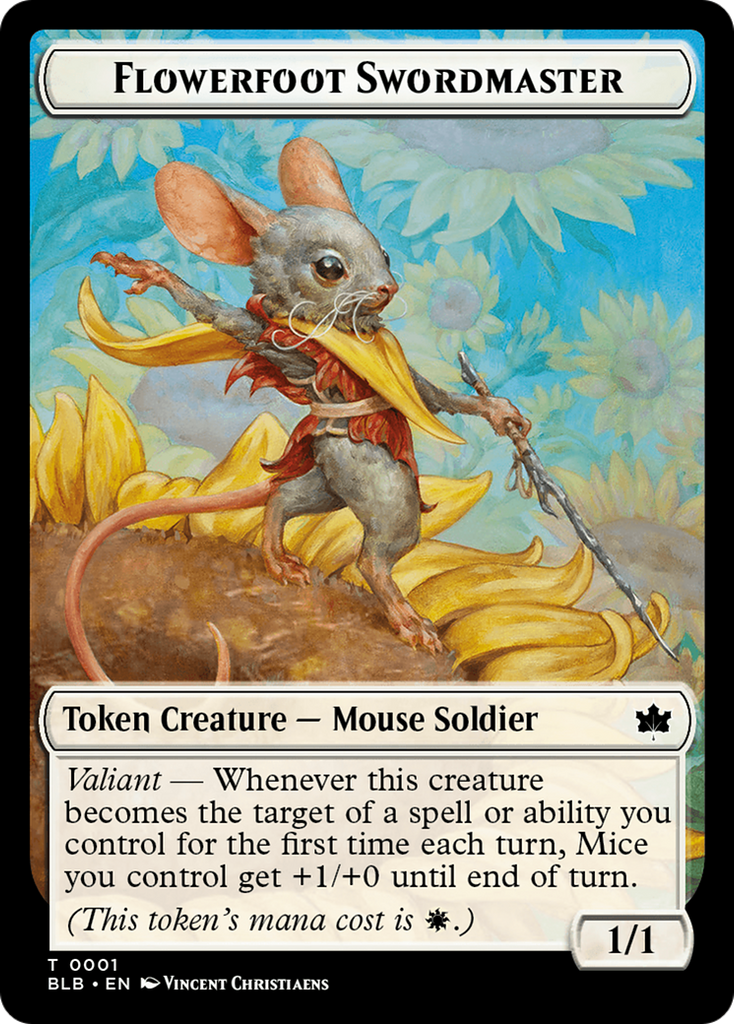 Magic: The Gathering - Flowerfoot Swordmaster Token - Bloomburrow Tokens