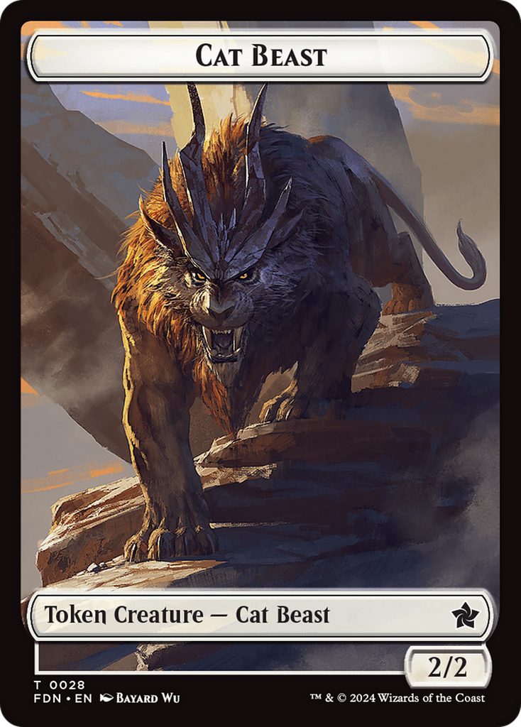 Magic: The Gathering - Cat Beast Token - Foundations Tokens