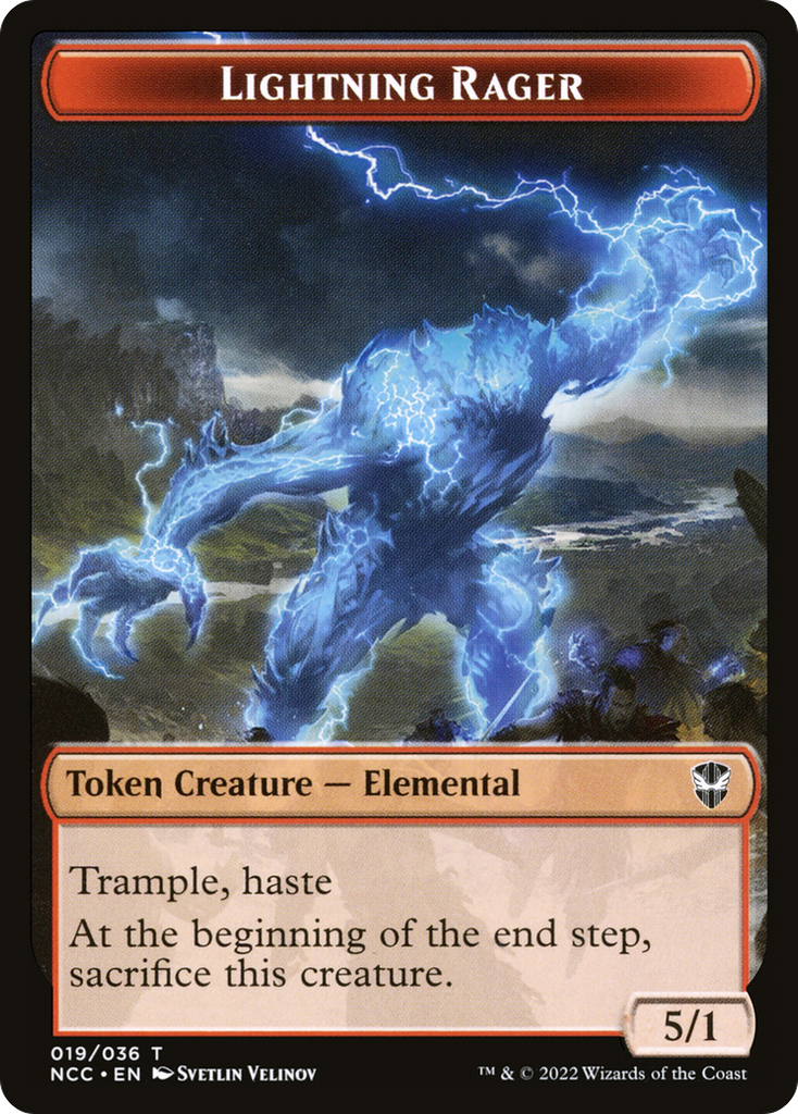Magic: The Gathering - Lightning Rager Token - New Capenna Commander Tokens