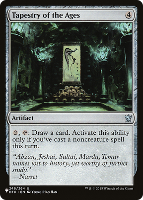 Magic: The Gathering - Tapestry of the Ages - The List